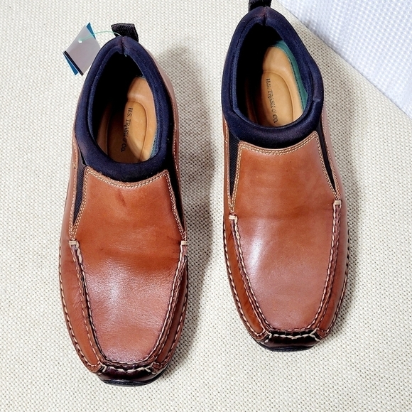 NWT H.S. Trask Bison Leather Driving Loafer Men's (11M) - Picture 2 of 11